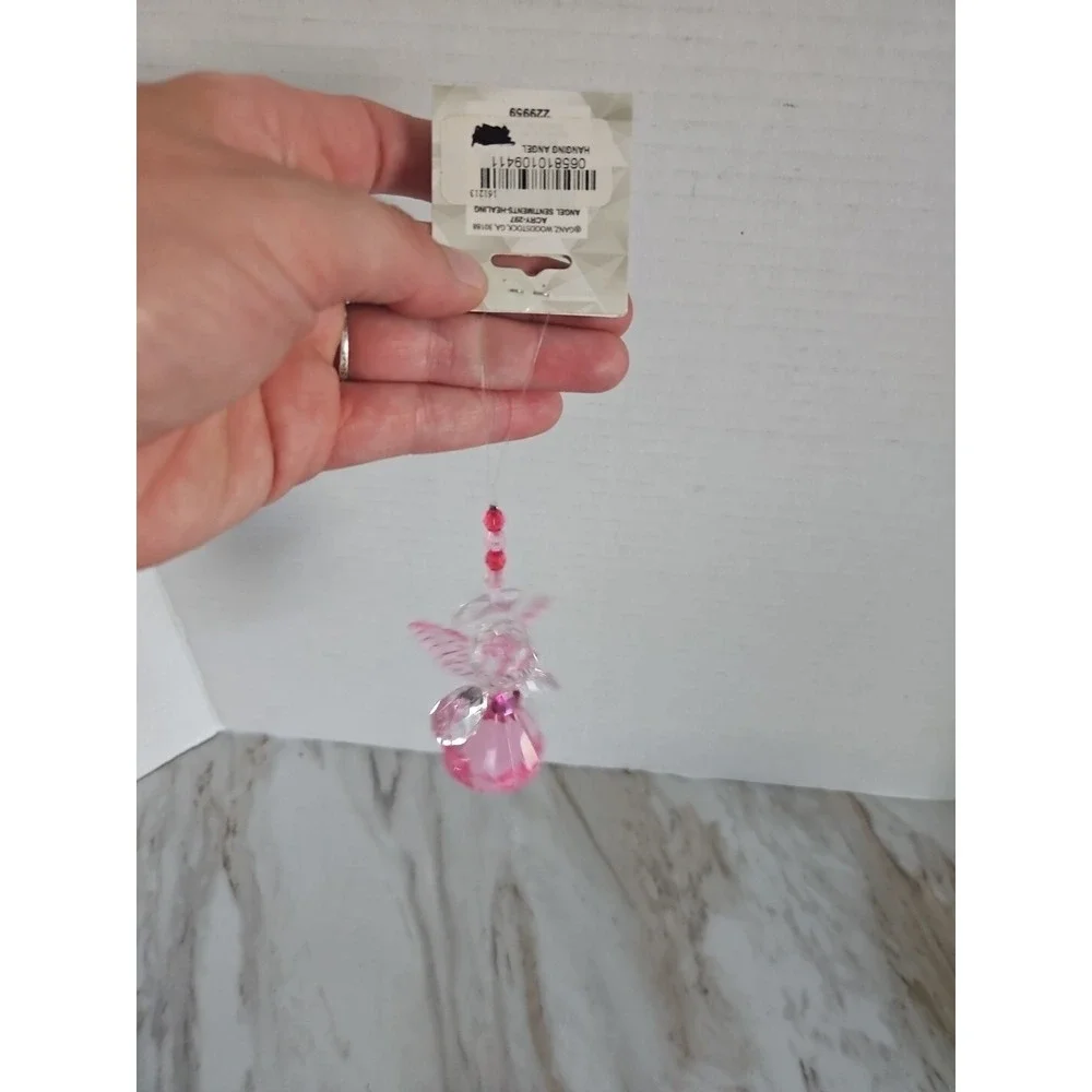 Angel of Love Acrylic Pink Crystal Ornament Sun-catcher  Sympathy  3